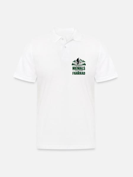 Nie einen alten Mann mit Fahrrad - Männer Poloshirt - Weiß