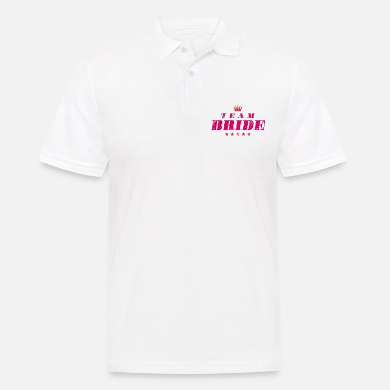 Team Bride Hochzeit Spruch - Männer Poloshirt - Weiß