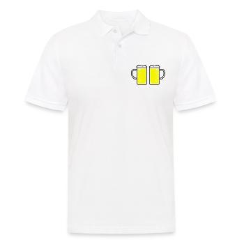 Beer Glass Beer Mug Beer - Men's Polo Shirt - white - Front - Kai (181cm)