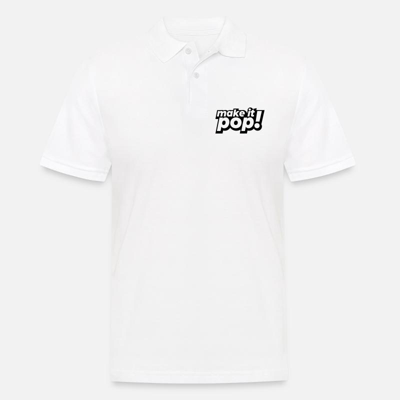 make it pop - Männer Poloshirt - Weiß