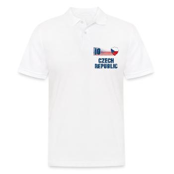 Tschechische Republik Fußball Mannschaft - Männer Poloshirt - Weiß - Vorne - Kai (181cm)