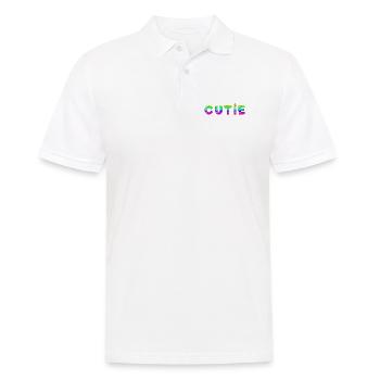 Cutie Quote graphic - Men's Polo Shirt - white - Front - Kai (181cm)