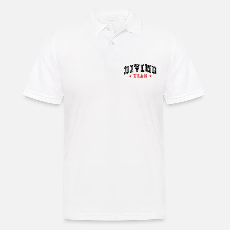 Diving Team - Männer Poloshirt - Weiß