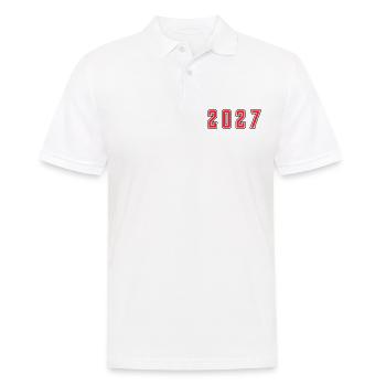 2027 year birthday - Men's Polo Shirt - white - Front - Kai (181cm)
