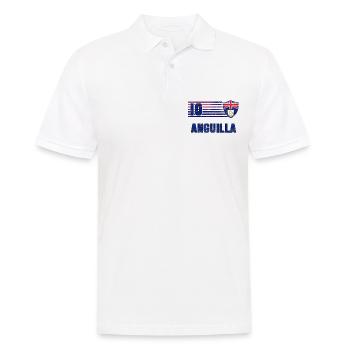 Anguilla Fußball Mannschaft - Männer Poloshirt - Weiß - Vorne - Kai (181cm)