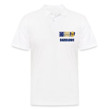 Barbados Fußball Mannschaft - Männer Poloshirt - Weiß - Vorne - Kai (181cm)