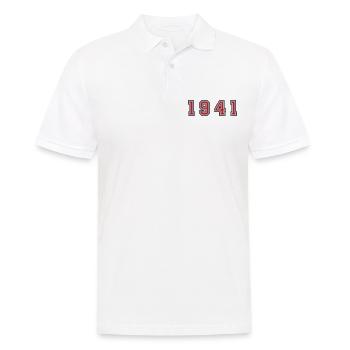 1941 year number - Men's Polo Shirt - white - Front - Kai (181cm)