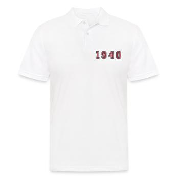 1940 year number - Men's Polo Shirt - white - Front - Kai (181cm)