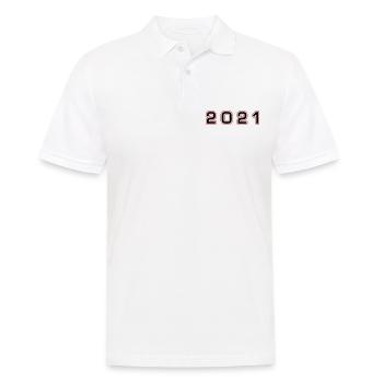 2021 year number - Men's Polo Shirt - white - Front - Kai (181cm)