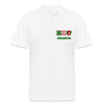 Afghanistan Fußball Mannschaft - Männer Poloshirt - Weiß - Vorne - Kai (181cm)