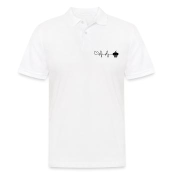 Muffin Pulse Heart Love - Polo Homme - blanc - Devant - Kai (181cm)
