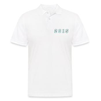 2015 Year Number - Men's Polo Shirt - white - Front - Kai (181cm)