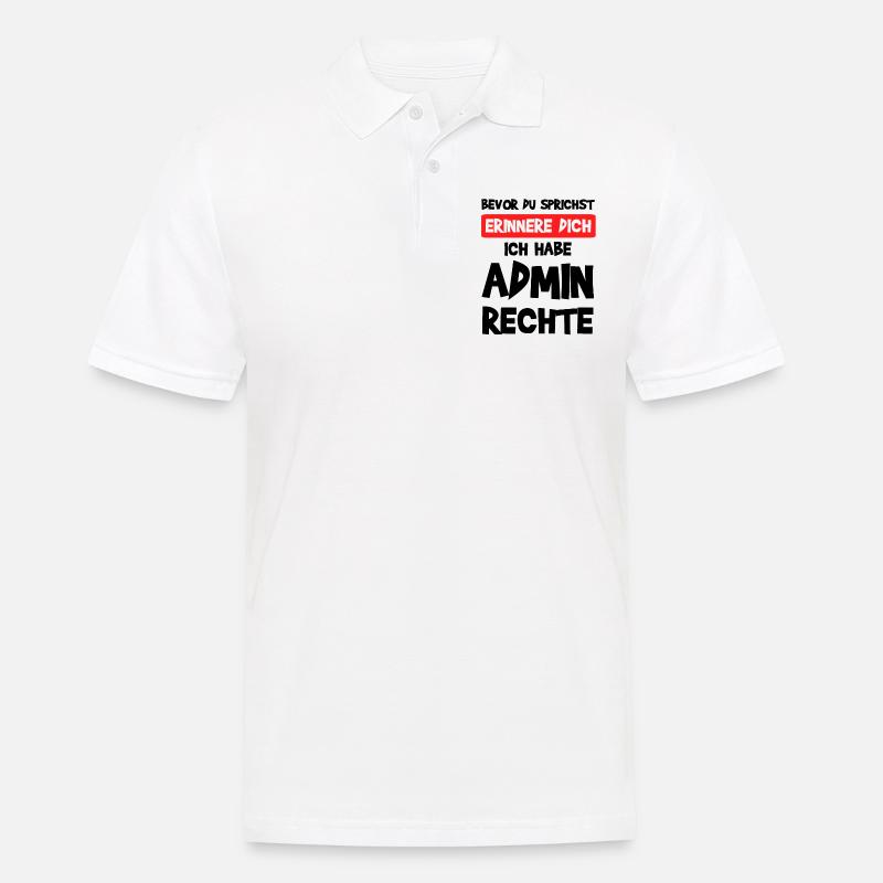 System Admin Administratoren Computer Geschenk - Männer Poloshirt - Weiß