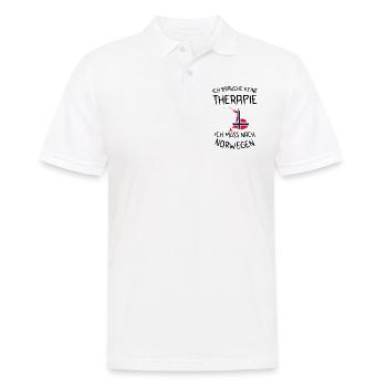 Norwegen Angeln Norwegische Flagge Dorsch Geschenk - Männer Poloshirt - Weiß - Vorne - Kai (181cm)