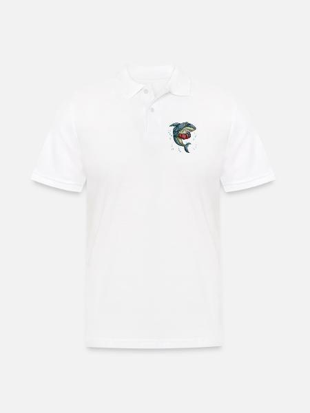 Shark Tiger Shark Boxing Gant Boxe Entraîneur Boxe - Polo Homme - blanc