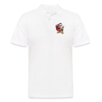 Pug Santa Claus with gifts Christmas - Men's Polo Shirt - white - Front - Kai (181cm)