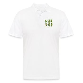 Dabbing Dancing Leprechaun Ireland St Patrick's Day - Men's Polo Shirt - white - Front - Kai (181cm)