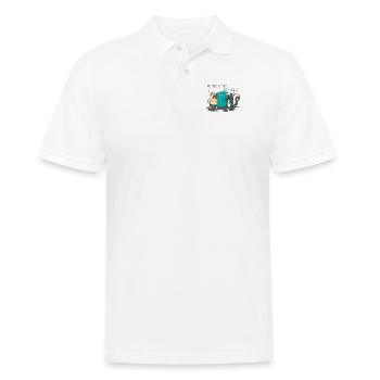 Hund Riechen Stinktier stinkt pupsen furzen Lachen - Männer Poloshirt - Weiß - Vorne - Kai (181cm)