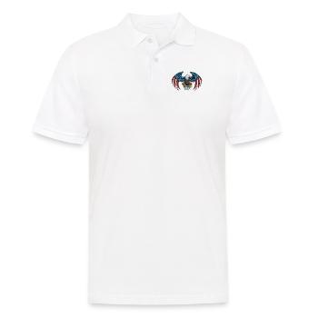 Aigle aux couleurs américaines Flag USA America - Polo Homme - blanc - Devant - Kai (181cm)