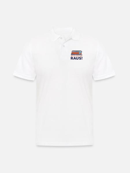 Beruf Busfahrer mein Bus meine Regeln raus - Männer Poloshirt - Weiß