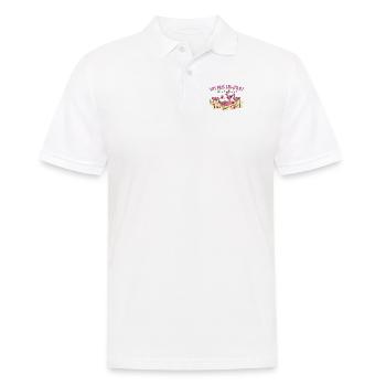 Flamingo Alkohol Bier Es eskalier eh Schnaps - Männer Poloshirt - Weiß - Vorne - Kai (181cm)