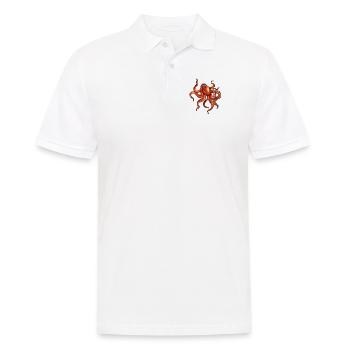 Plongée Calmar Octopus Fan Kraken Design - Polo Homme - blanc - Devant - Kai (181cm)