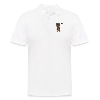 Sturkopf Dackel Hund sagt nein Geschenk - Männer Poloshirt - Weiß - Vorne - Kai (181cm)
