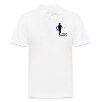 Marathon April 17, 2023 at the Hub of the Universe - Men's Polo Shirt - white - Front - Kai (181cm)