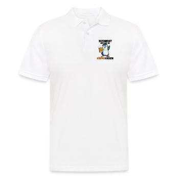Kannst mich mal am Südpol küssen Pinguine - Männer Poloshirt - Weiß - Vorne - Kai (181cm)