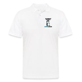 Kannst mich mal am Südpol küssen Pinguine - Männer Poloshirt - Weiß - Vorne - Kai (181cm)