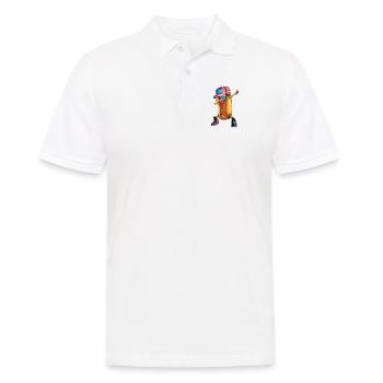 Drôle de hot-dog dabbing restauration rapide cuisine - Polo Homme - blanc - Devant - Kai (181cm)