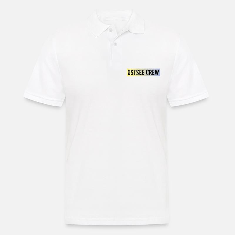Ostsee Crew - Männer Poloshirt - Weiß