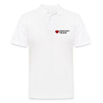Cœur d’équipe de hockey - Polo Homme - blanc - Devant - Kai (181cm)