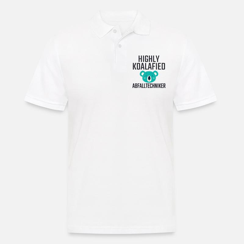 Abfalltechniker Koalafied - Männer Poloshirt - Weiß