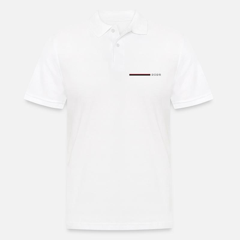 2025 Strich - Männer Poloshirt - Weiß