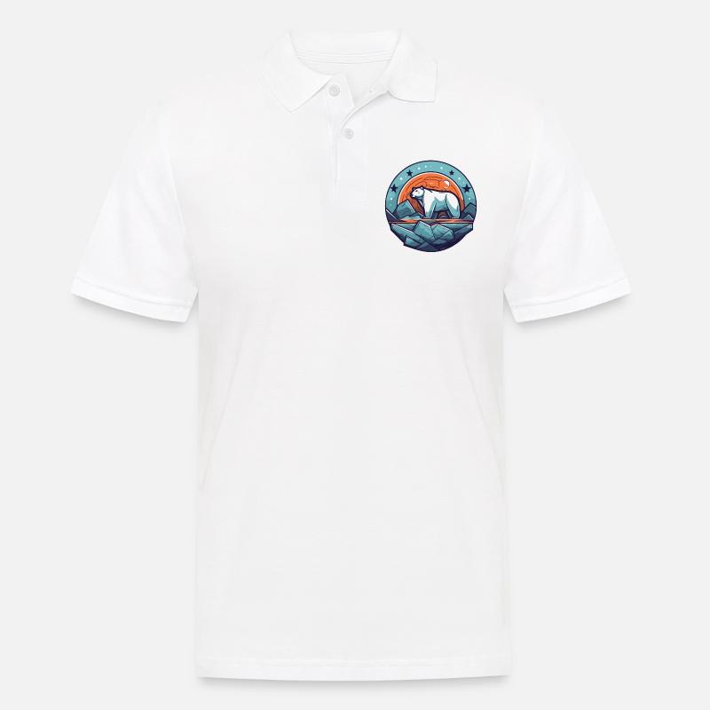 Der letzte Eisbär - Männer Poloshirt - Weiß