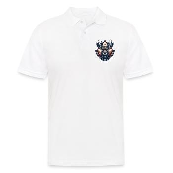 Emblem of a deer and a young buck - Men's Polo Shirt - white - Front - Kai (181cm)