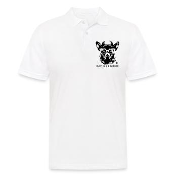 Rorschach-Analyse und ein lustiger Hütehund - Männer Poloshirt - Weiß - Vorne - Kai (181cm)