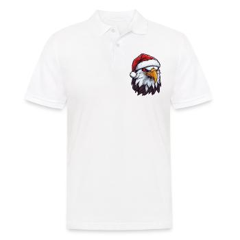Eagle Portrait Christmas - Men's Polo Shirt - white - Front - Kai (181cm)