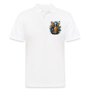 Die Essenz des Lebens sind Pflanzen - Männer Poloshirt - Weiß - Vorne - Kai (181cm)