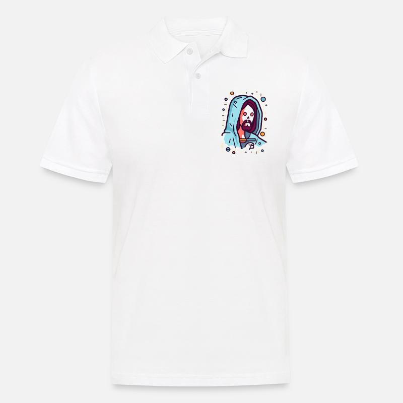 Christus, lieber Herr, Jesus, Retter - Männer Poloshirt - Weiß