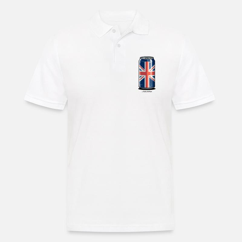 Barry's Dose mit britischer Flagge - Männer Poloshirt - Weiß