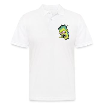 Cartoon Zombie Dit Non - Polo Homme - blanc - Devant - Kai (181cm)