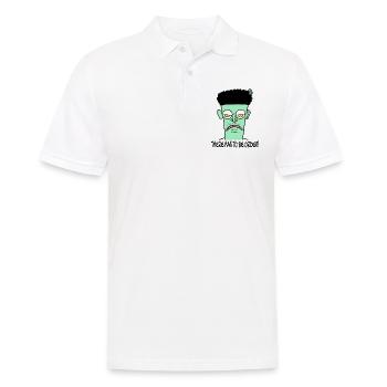 Il doit y avoir de l’ordre : un gars de dessin animé pas drôle - Polo Homme - blanc - Devant - Kai (181cm)