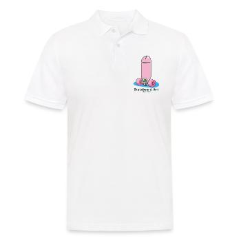 Contemporary Modern Skateboard Art - Men's Polo Shirt - white - Front - Kai (181cm)