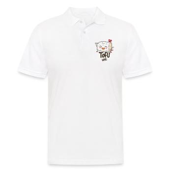 Chibi Anime Cute Tofu Love - Men's Polo Shirt - white - Front - Kai (181cm)