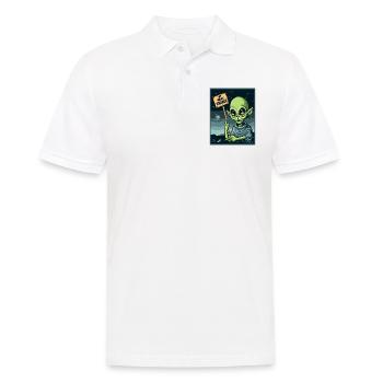 Wir wollen Veränderung, außerirdischer Protest - Männer Poloshirt - Weiß - Vorne - Kai (181cm)