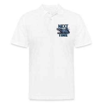 Better luck next time: Fish Angler - Men's Polo Shirt - white - Front - Kai (181cm)