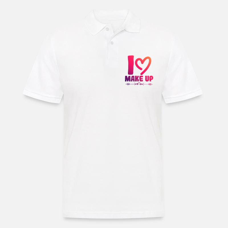 Ich liebe Make up - Männer Poloshirt - Weiß