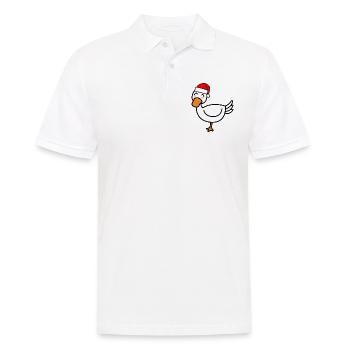 Ente Comic Weihnachten Xmas - Männer Poloshirt - Weiß - Vorne - Kai (181cm)
